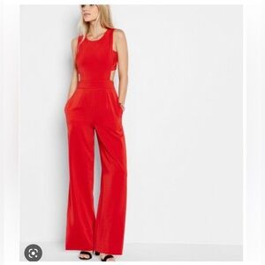 Express Jumpsuit Red Size 4 with Pockets